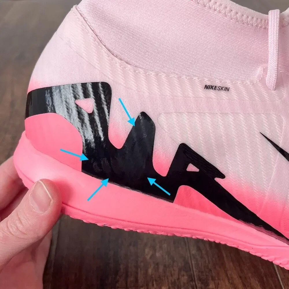 Nike Zoom Superfly 9 Academy IC Indoor Soccer Shoes DJ5627-601 Size 11.5 Pink